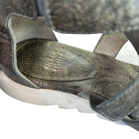 Eileen Fisher Sport Criss Cross Banded Sandals - Picture 7 of 9